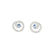 Mabina Orecchini a spirale con zirconi e acquamarina 563952